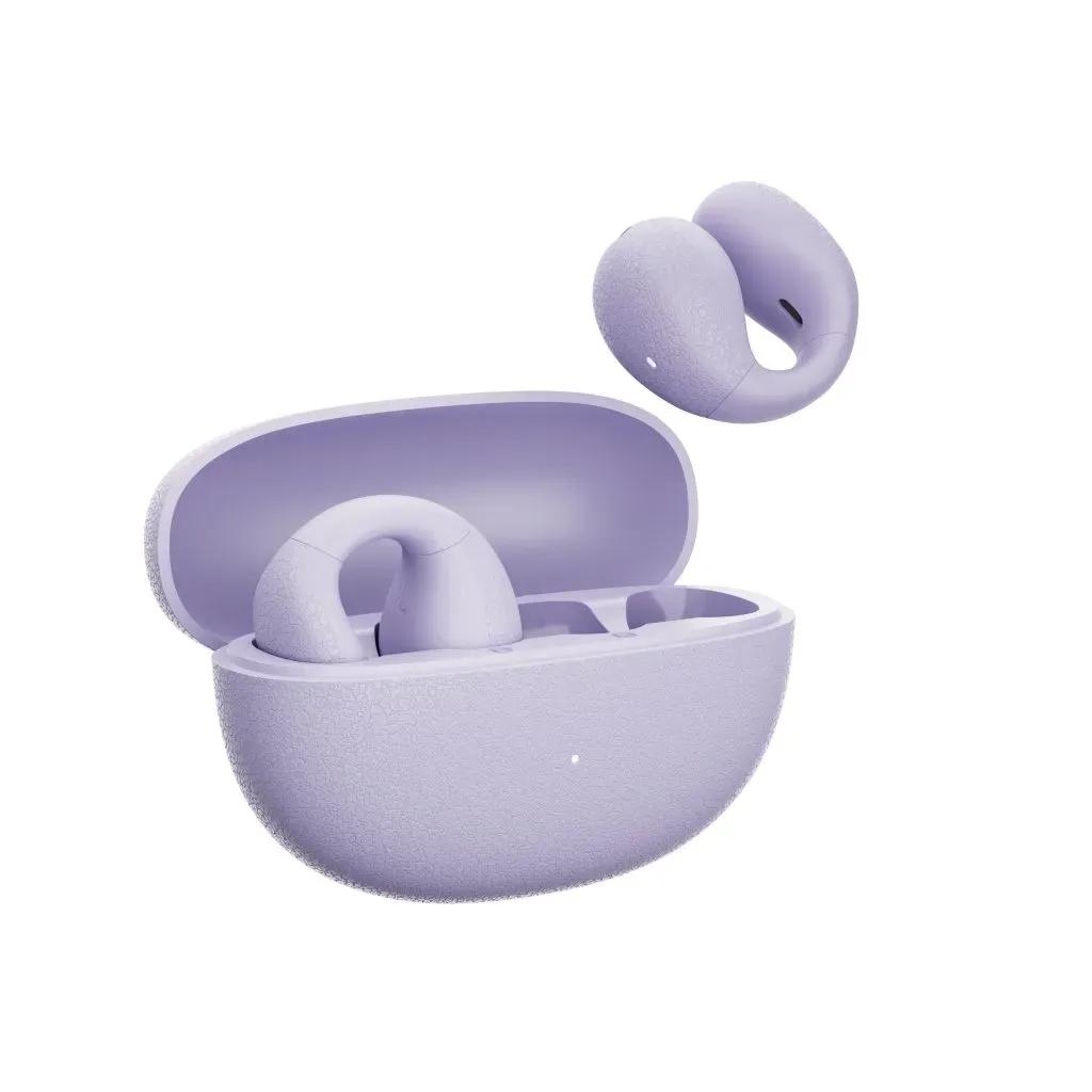 QCYCrosskyC10PurpleOpenEarTPUEarclipIPX5CallNoiseReductionBT5.4Earbuds30h