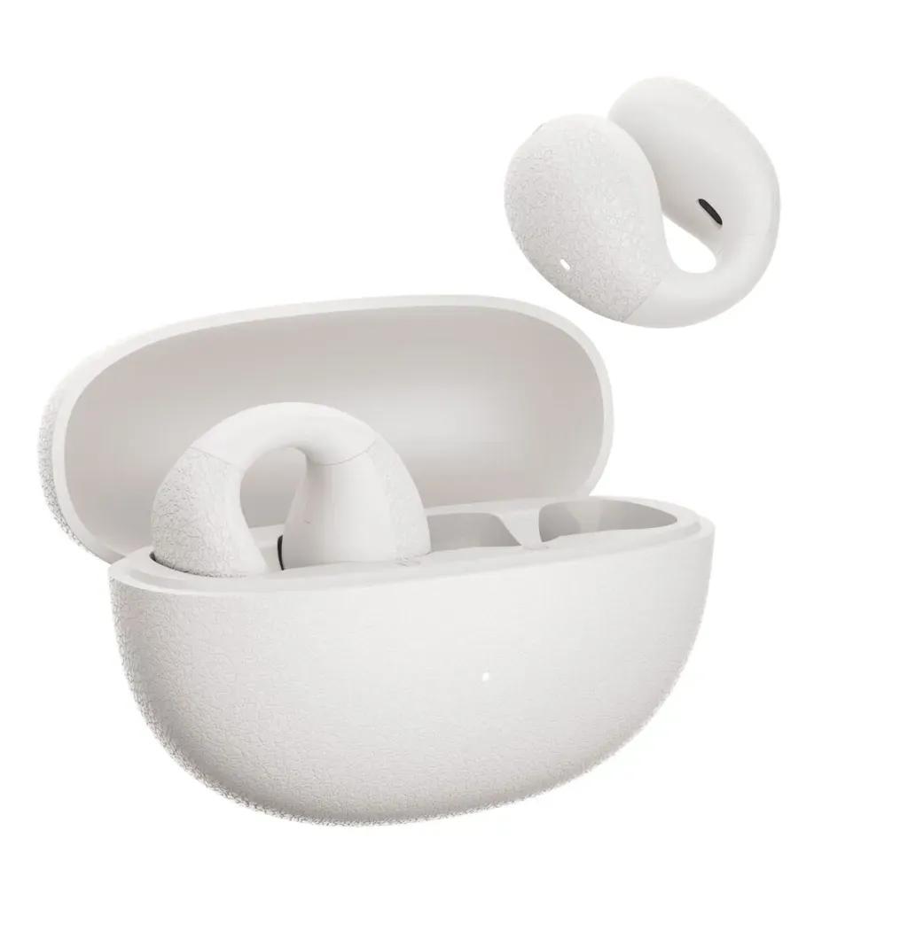 QCYCrosskyC10WhiteOpenEarTPUEarclipIPX5CallNoiseReductionBT5.4Earbuds30h