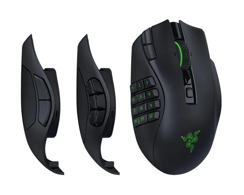 RAZERNagaV3Pro-WirelessMMOGamingMouse-280HrBattery-SwappableSidePlates-23Buttons