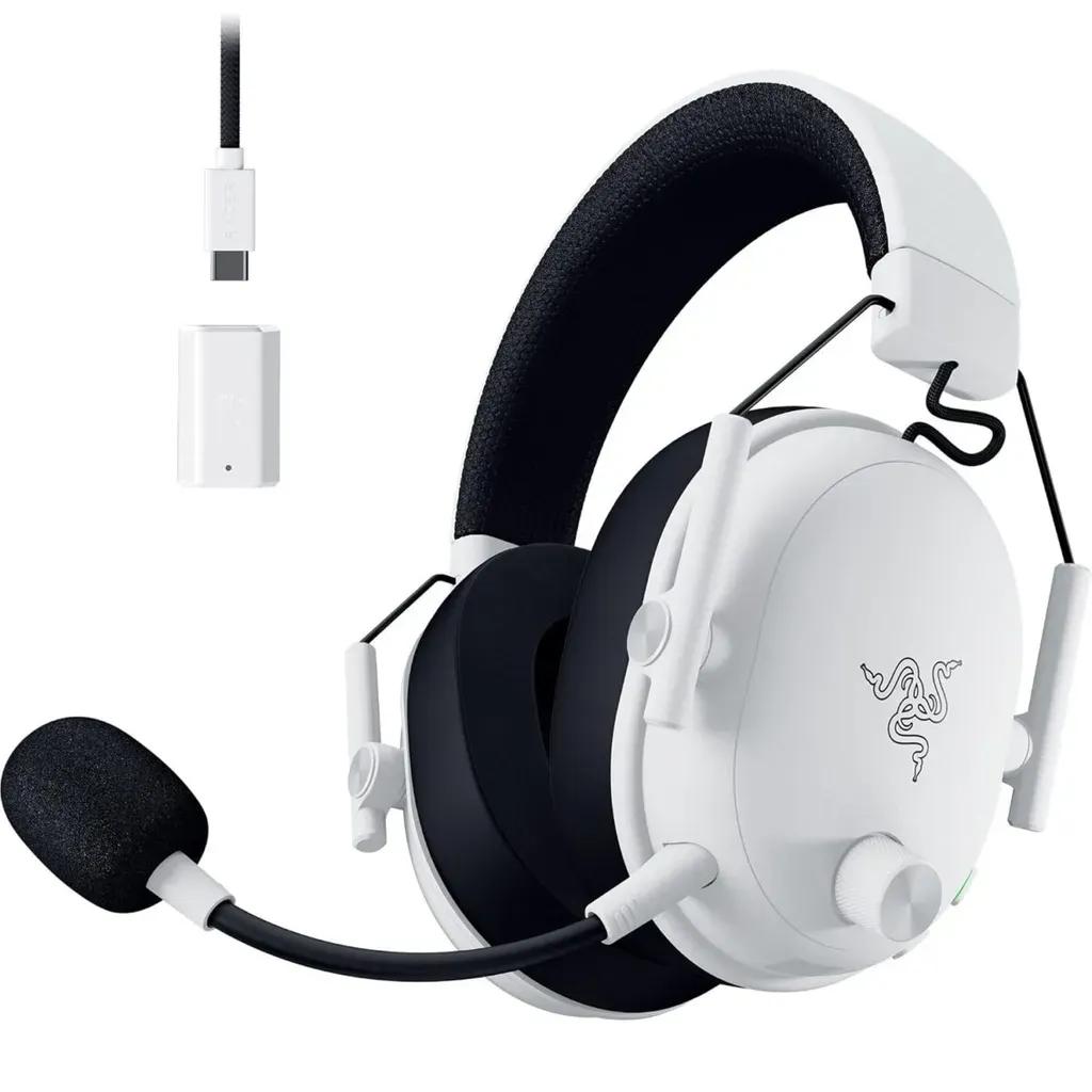 RazerBLACKSHARKV3White-WirelessGamingHeadset-70hBattery-2.4GHzBTUSB-PCPS5Switch