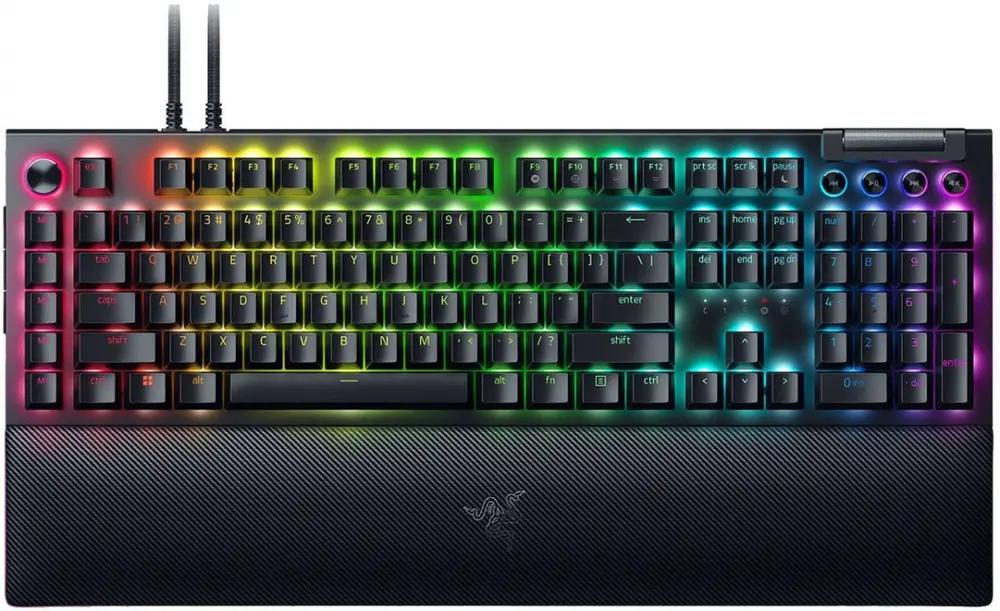 Razer BLACKWIDOW V4 PRO - Gaming Mechanical RGB Keyboard - Yellow Silent Switches - Macros_1.webp