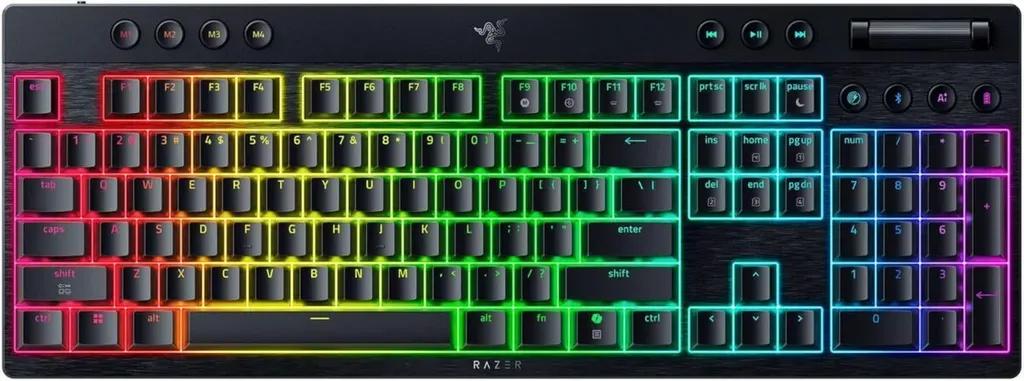 RazerBlackWidowV4LowProfileHyperSpeed-WirelessBluetoothRGBGamingKeyboard-OrangeSwitch