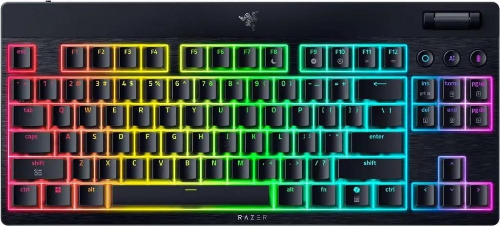 RazerBlackWidowV4LowProfileTenkeylessHyperSpeed-WirelessRGBKeyboard-OrangeSwitch