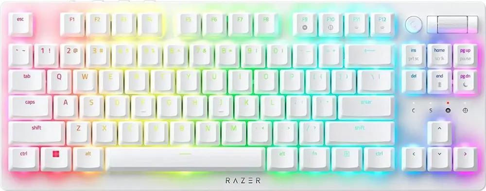 Razer DEATHSTALKER V2 PRO TKL WHITE - Wireless - Low Profile - Linear Red - Optical Switches - 50H_1.webp