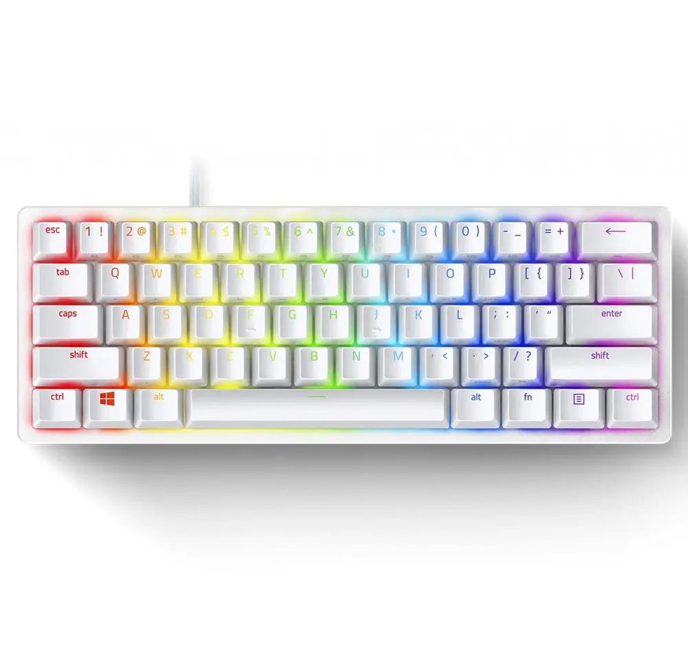 Razer HUNTSMAN MINI MERCURY ED. - 60% Opto Mechanical Gaming Keyboard Purple Switch - US Layout_1.webp