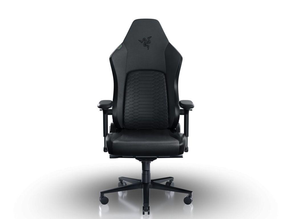 RazerISKURV2Black-LeatherGamingChair-LumbarSupport-MemoryFoamHeadCushion