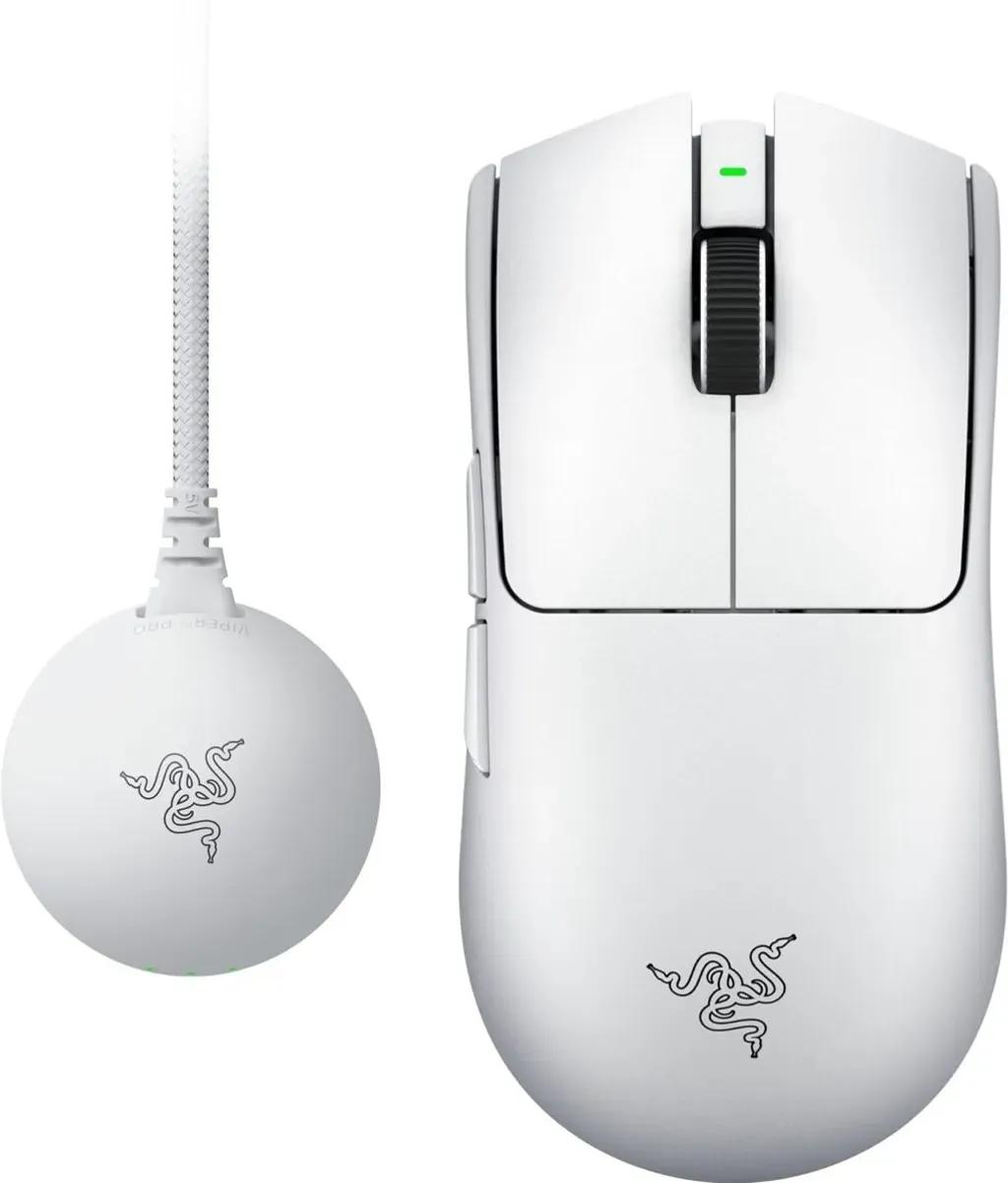 RazerVIPERV4PROWhiteWirelessGamingMouse50g8KPollingRate50KDPI180hBattery