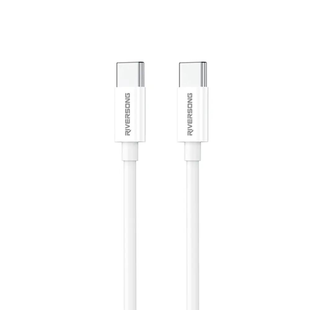 Riversong Cable Type-C to Type-C 3A 60W Lotus 08 1m White_1.webp