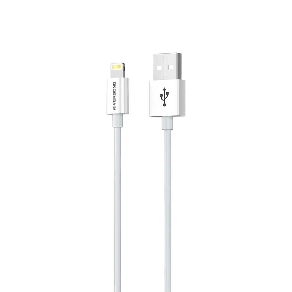 Riversong Cable USB to Lightning 3A Lotus 08 1.2m White_1.webp