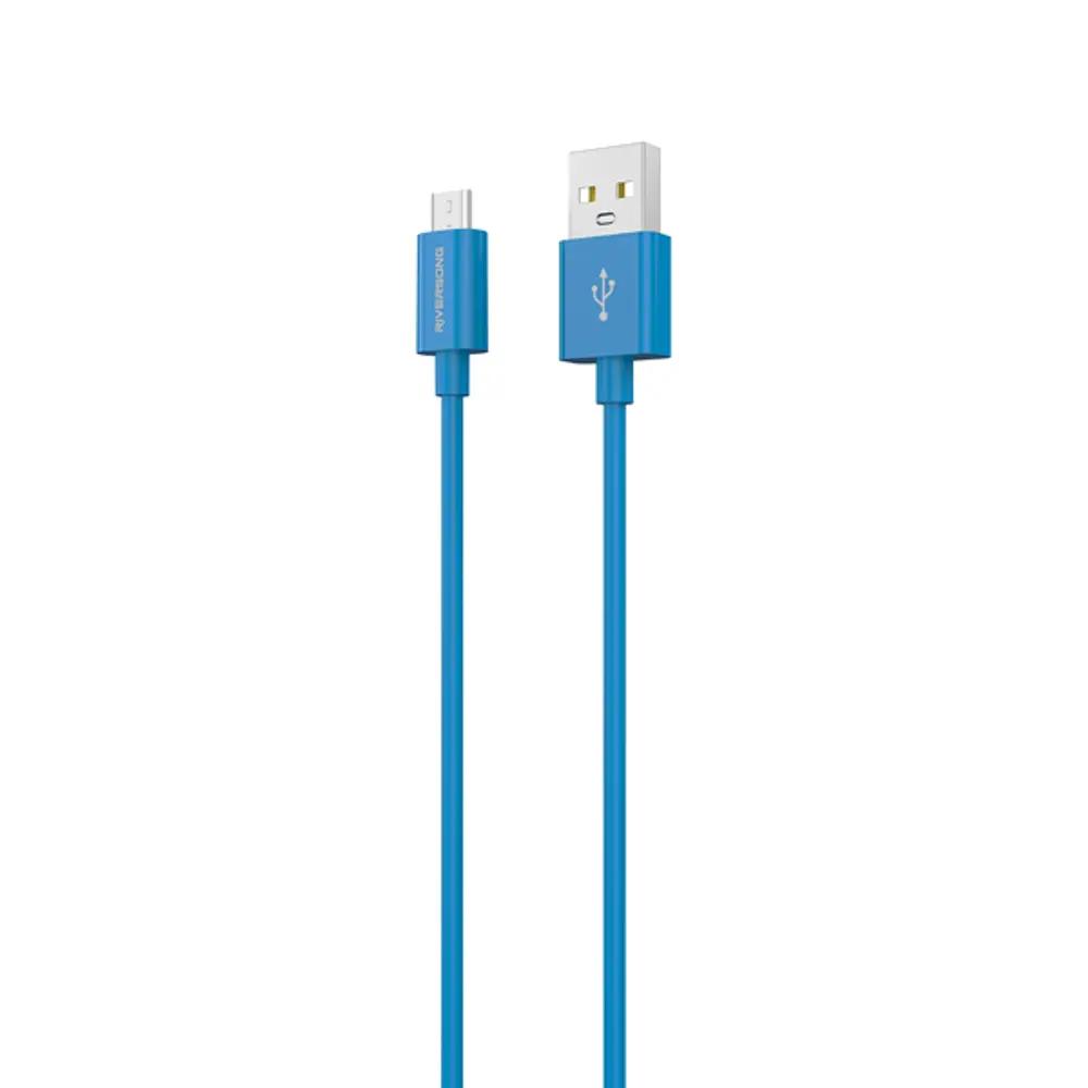 Riversong Cable USB to Micro USB 3A Lotus 08 1.2m Blue_1.webp