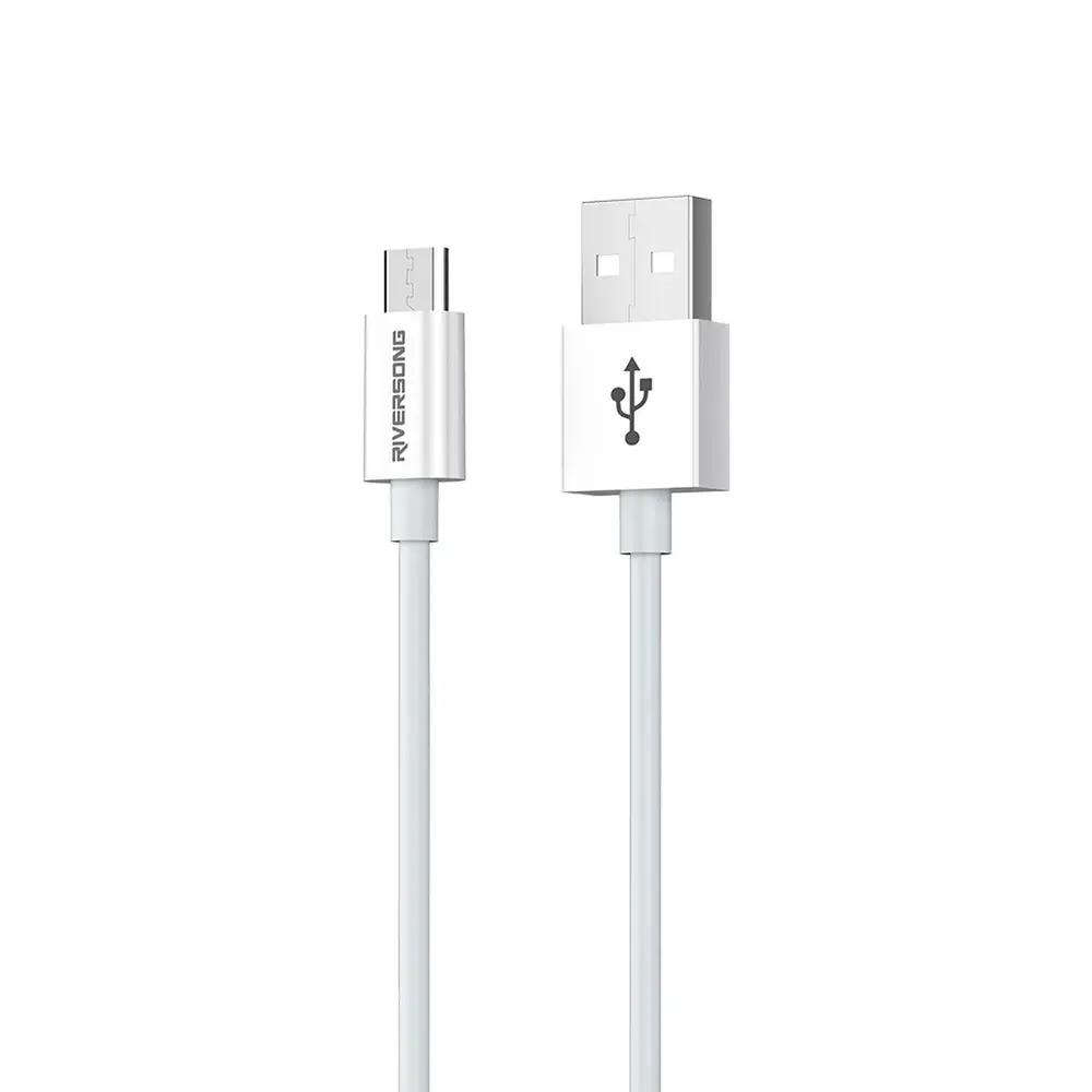 Riversong Cable USB to Micro USB 3A Lotus 08 1.2m White_1.webp