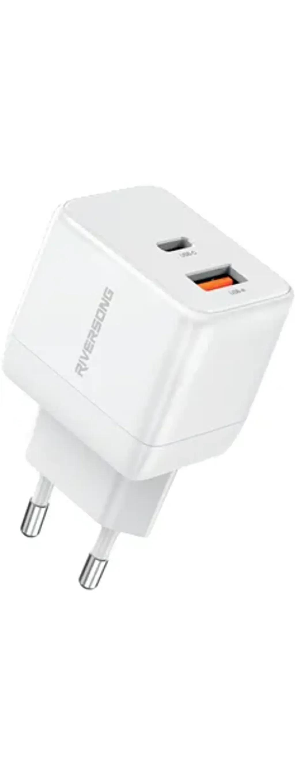 RiversongTravelAdapterPowerKubG30ProDualUSBWhite
