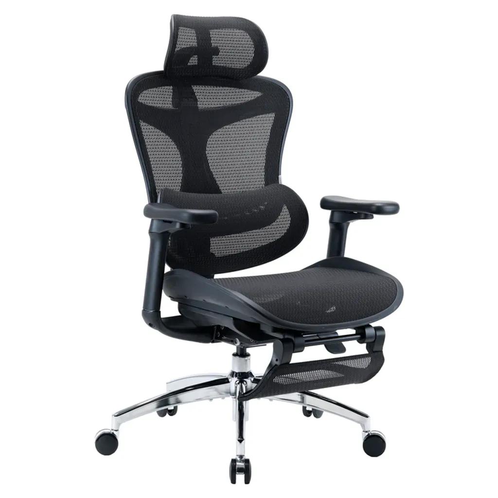 SIHOOERGONOMICCHAIRDOROC300BLACKwithFootrest