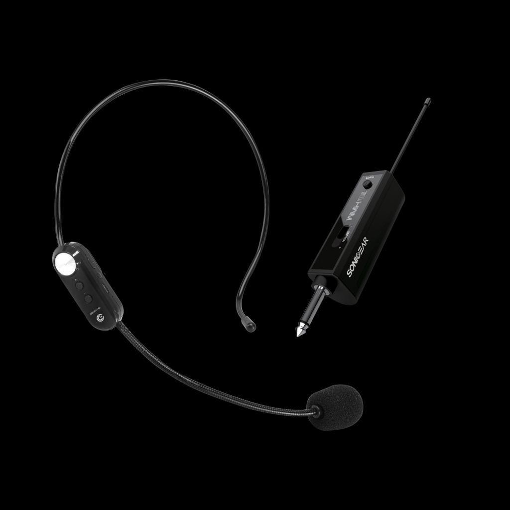 SONICGEARRECHARGEABLEHEADSETMICROPHONEWMH100ULBLACK