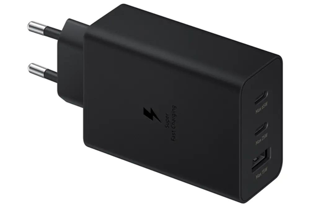 Samsung Fast Travel Charger 65W 2xType C & USB Black _ No Cable_1.webp