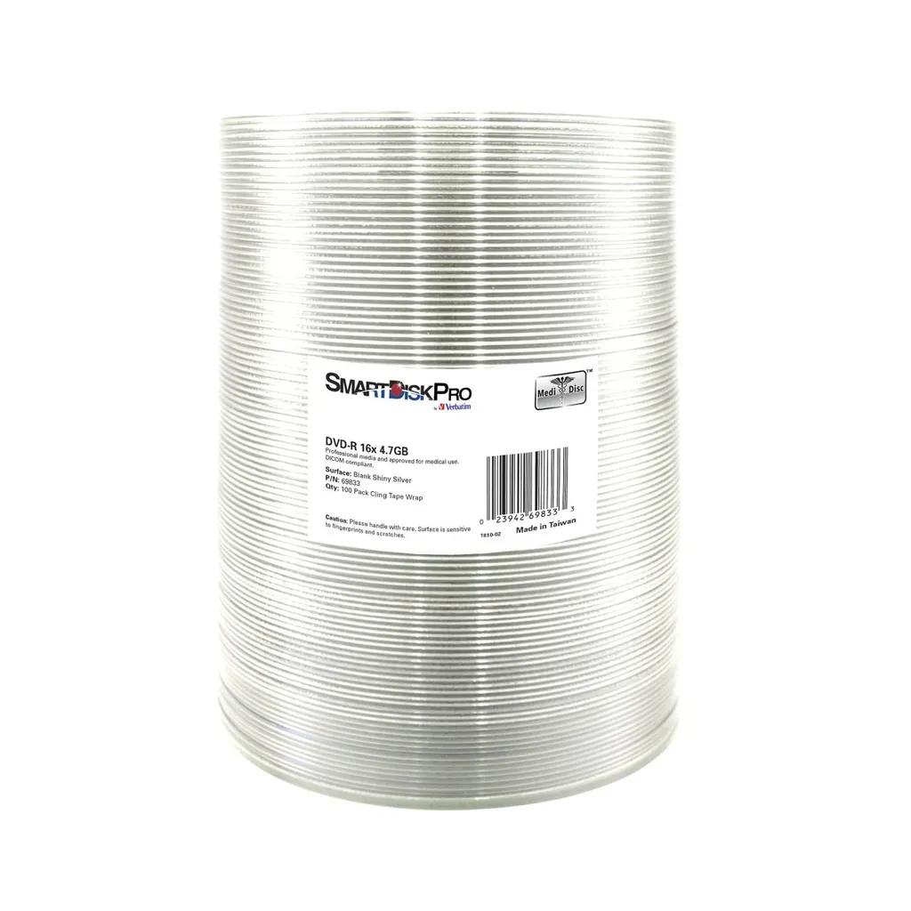 SmartDiskProDVDR16x4.7GB100-PackWrapSilverbyVerbatim-69833