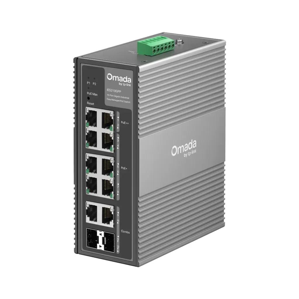 TP-LINKSwitchOMADAIndustrialIES210GPP10PortGigabitIndustrialManagedSwitch