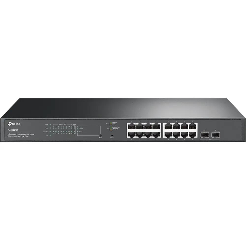 TP-LINK Switch TL-SG2218P 18-Port Gigabit Smart with 16-Port PoE+_1.webp