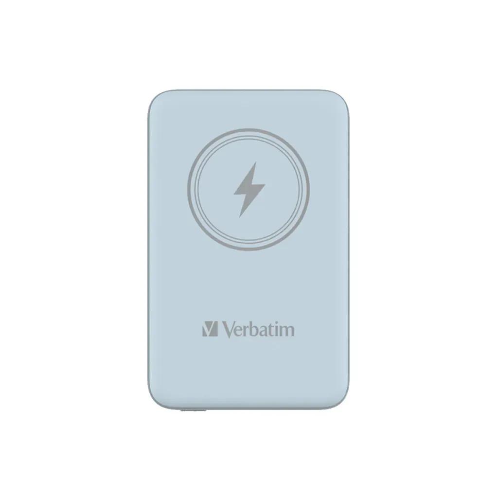 VerbatimChargenGoMagneticWirelessPowerBank10000Blue