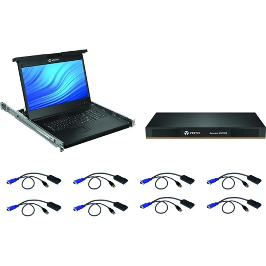 VertivAvocentKVMSwitch8portsLCDConsoleLRA185KMM8D-001