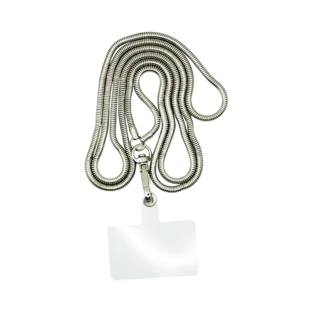 VividCrossbodySnakeBoneMetalChainSilver