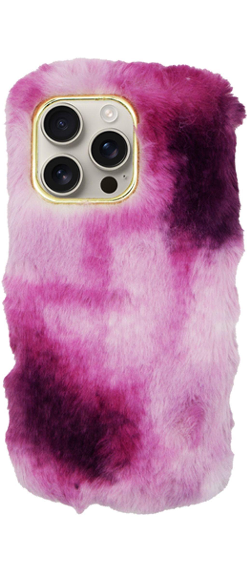 VividFluffyPlushCaseAppleiPhone16ProMaxPink