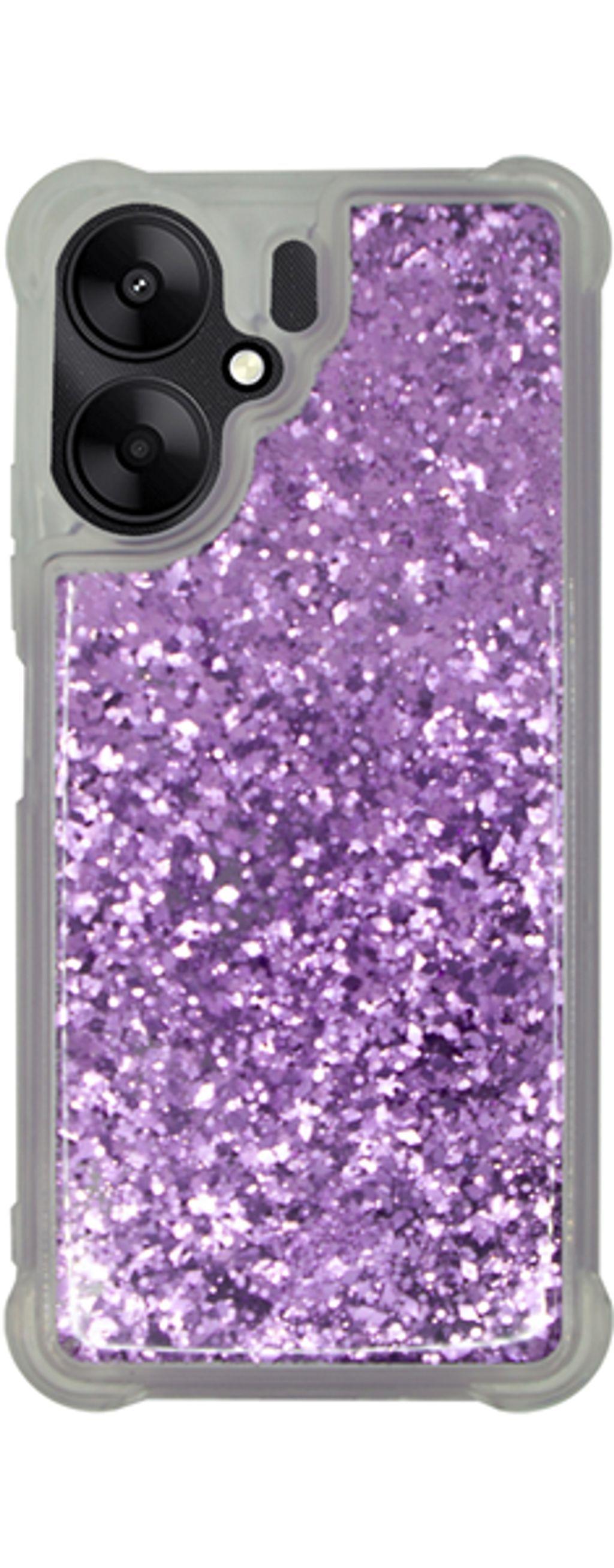 VividLiquidGlitterCaseRedmi13CPurple