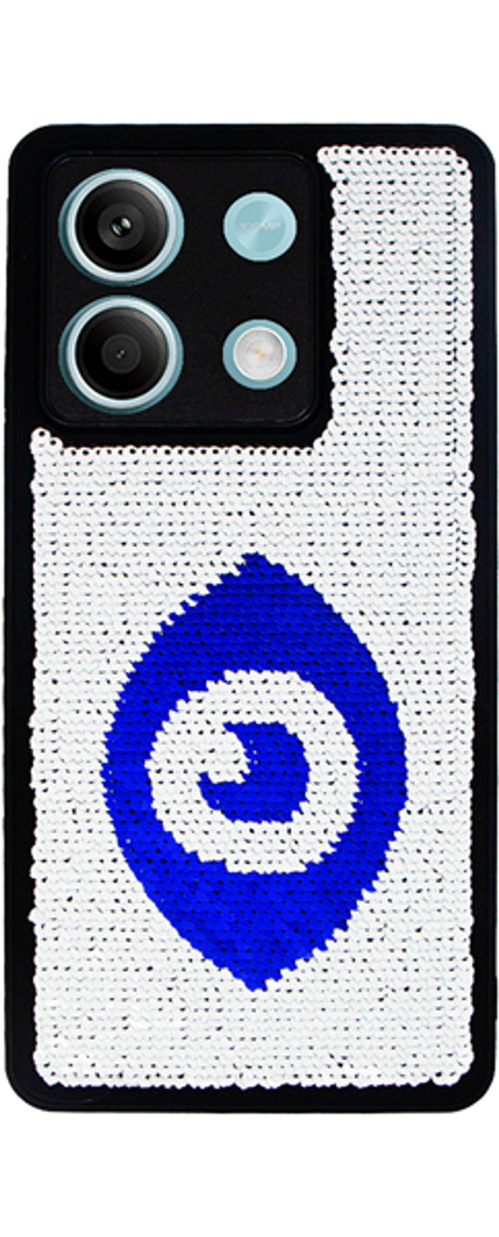 VividSequinCaseRedmiNote135GSilverBlue