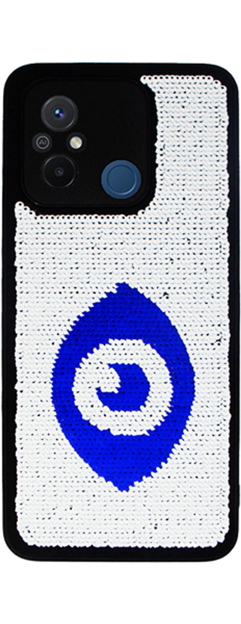 VividSequinCaseXiaomiRedmi12CSilverBlue