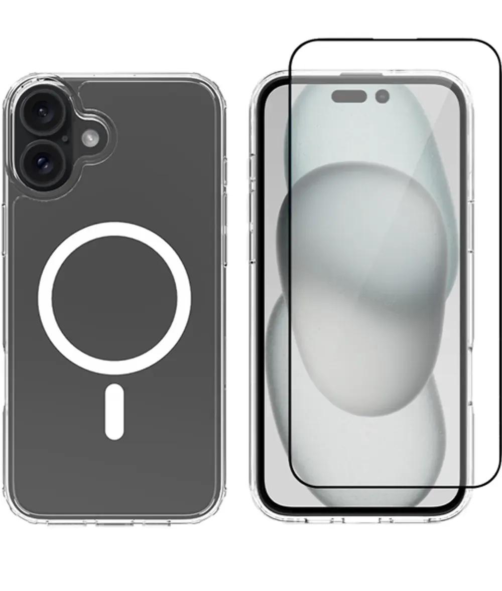 Vivid Set Gelly Case Full Face Tempered Glass Apple iPhone 16 Plus Black