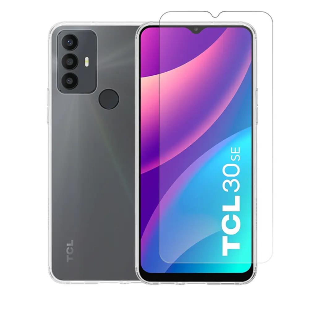 Vivid Set TPU Case + Tempered Glass TCL 30SE_306 Transparent_1.webp