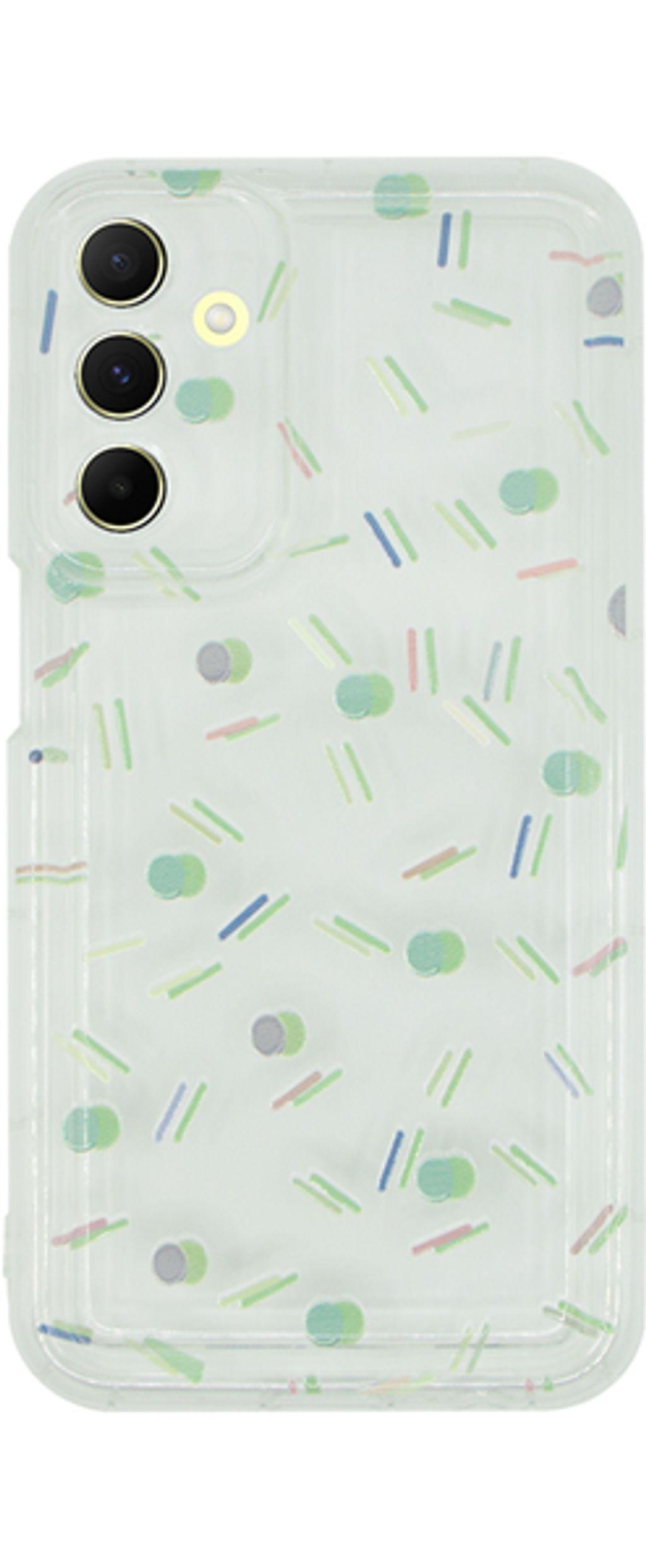 VividTPUCaseSamsungGalaxyA555GClearMulticolorShapes