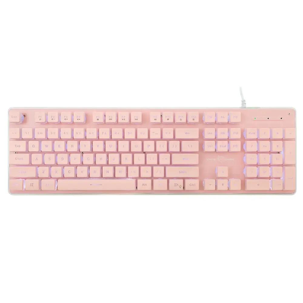 WHITESHARKLEDKEYBOARDGK-003141TACHIUSLAYOUTPINK