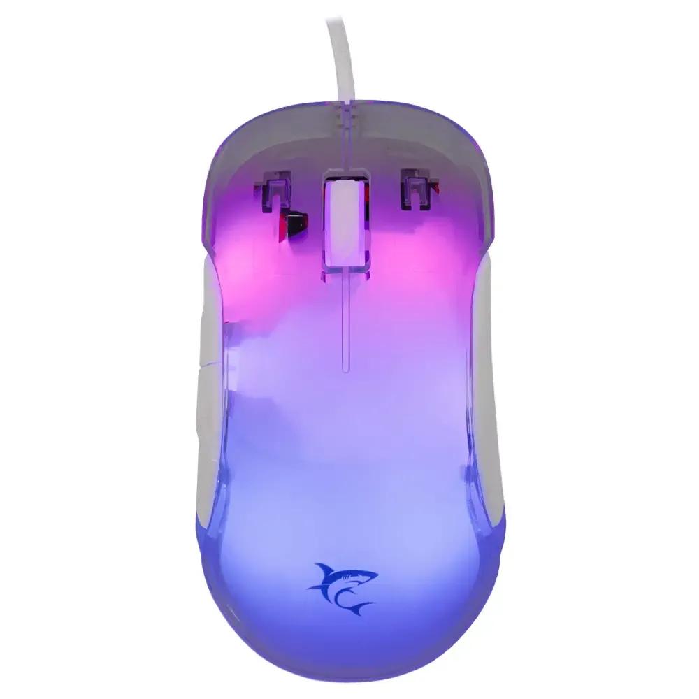WHITESHARKRGBWIREDGAMINGMOUSEGM-501712800DPIWHITE