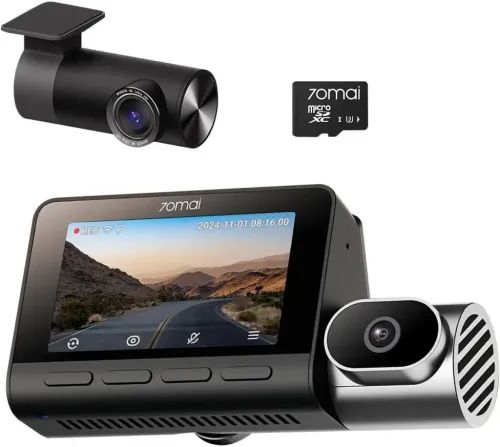 70maiDashCam4KT8004kRearCam.256GBSD3-ChannelwDual4KIMX678HDRNightVisionAI