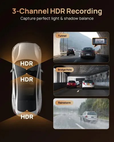 70maiDashCam4KT800RearCam.256GBSD3-ChannelwDual4KIMX678HDRNightVisionAIDet