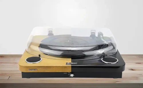 AIWA ALL IN ONE STEREO TURNTABLE BLACK