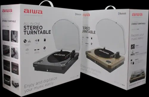 AIWA ALL IN ONE STEREO TURNTABLE BLACK