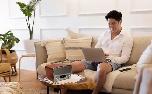 AIWA BLUETOOTH MULTIMEDIA HOME SPEAKER RMS 50W BROWN