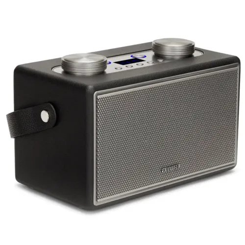AIWA LEATHERETTE PORTABLE BLUETOOTH SPEAKER RMS 50W WITH MICGUITAR INPUT