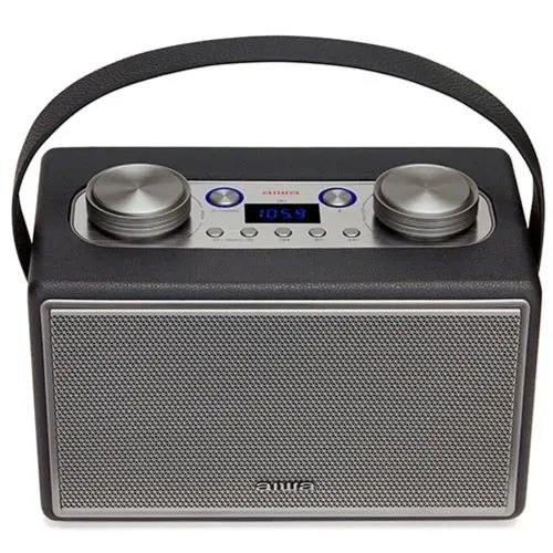 AIWA LEATHERETTE PORTABLE BLUETOOTH SPEAKER RMS 50W WITH MICGUITAR INPUT