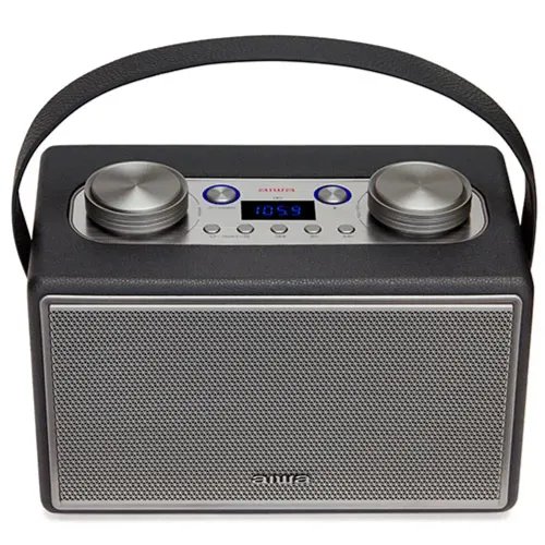AIWA LEATHERETTE PORTABLE BLUETOOTH SPEAKER RMS 50W WITH MICGUITAR INPUT