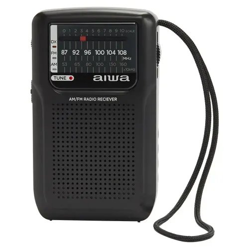AIWA POCKET RADIO WITH EARPHONES BLACK