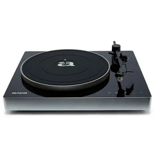 AIWA PREMIUM BELT-DRIVE TURNTABLE WITH PHONO PRE-AMP BLACK