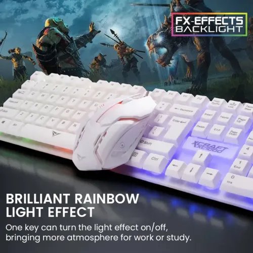 ALCATROZRGBWATERPROOFGAMINGKEYBOARDANDMOUSEX-CRAFTXC1000WHITE