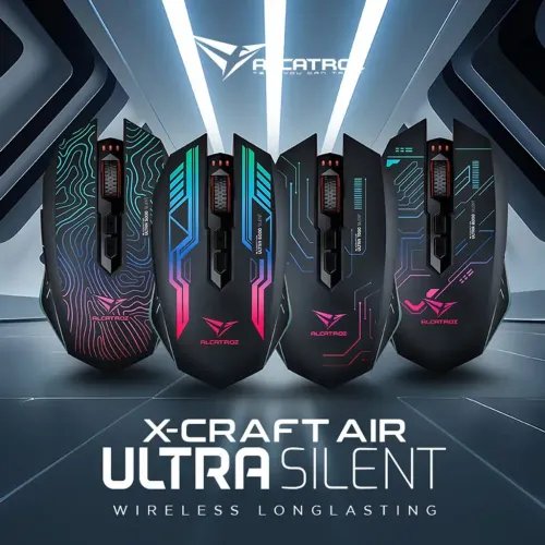 ALCATROZSILENT2.4GWIRELESSRGBGAMINGMOUSE4800CPIX-CRAFTAIRULTRA6000