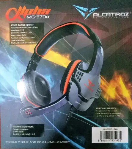 ALCATROZ MOBILE AND PC HEADSET ALPHA MG370A B.RED