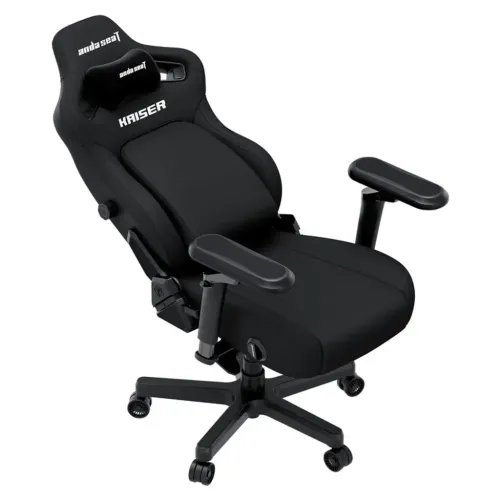ANDASEATGamingChairKAISER-4V2XLBlackFabricwith6DArmrest