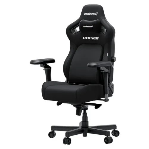 ANDASEATGamingChairKAISER-4V2XLBlackFabricwith6DArmrest