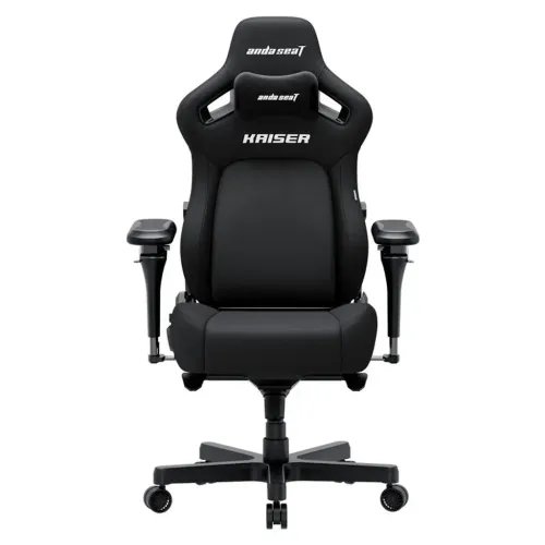 ANDASEATGamingChairKAISER-4V2XLBlackFabricwith6DArmrest